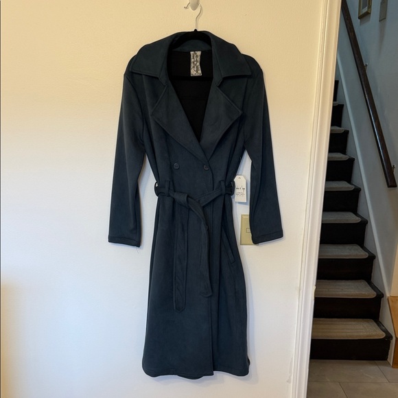 Sadie & Sage Jackets & Blazers - Sadie & Sage Dark Teal Trench Coat